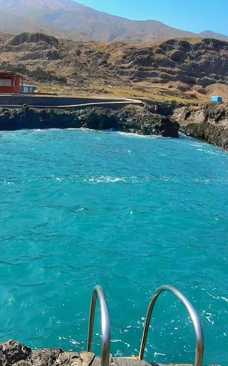 Natural swimming pool in the lava rocks